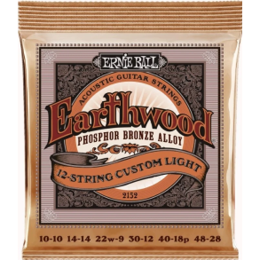 Ernie Ball 2152 Earthwood Phosphor Bronze 12-Stringed Custom Light